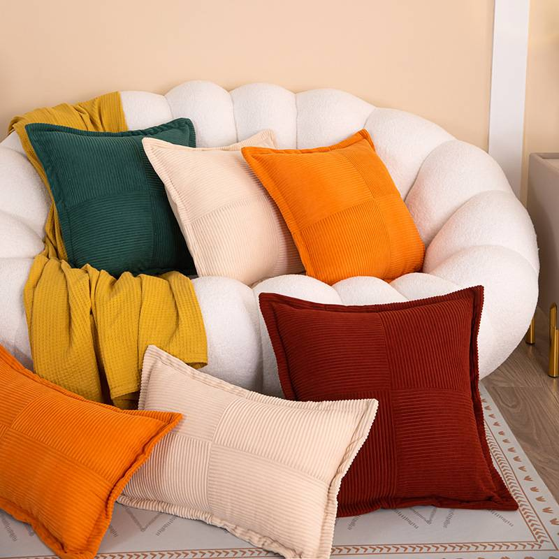 Household Accessories Stitching Wide Edge Sofa Pillow Cushion With Core_voghion.com