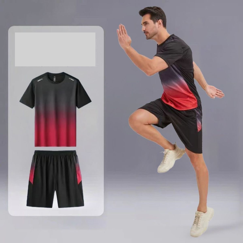 Men's Clothing Summer Sports Short Sleeve Men's Casual Outdoor Fitness Training Suit Men Running Quick Dry Shorts Yoga Women_voghion.com