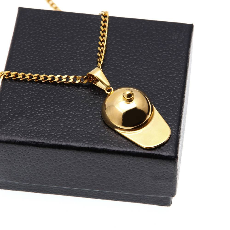Collier pendentif homme en acier inoxydable – Chaîne longue tendance hip-hop pour un style décontracté et streetwear. Accessoires pour pulls longs._voghion.com