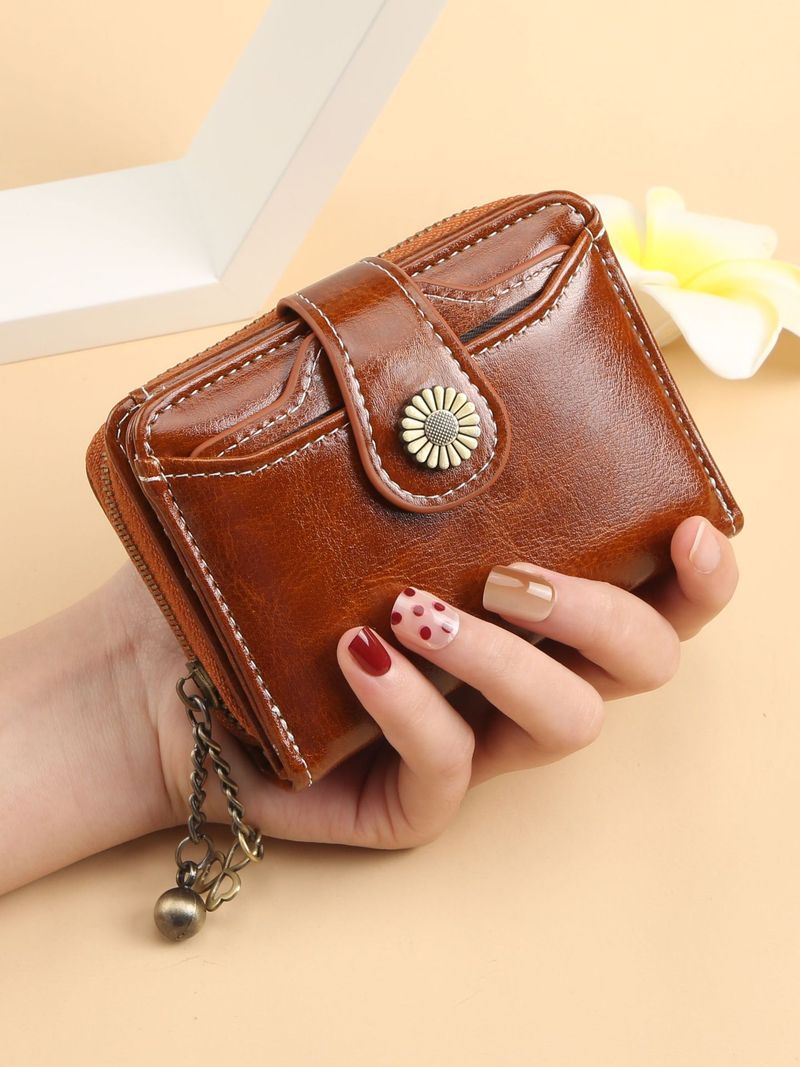 New Women's Wallet, Stylish Tassel Zipper Short-Style Wallet With Multiple Card Slots, High-End Coin Purse_voghion.com