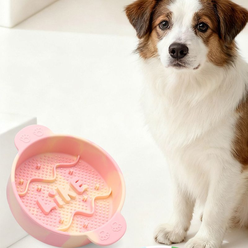 Pet Slow Food Bowl Silicone Dog Basin_voghion.com