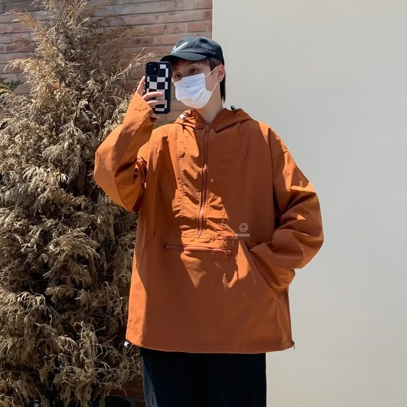 Giacca Charge, pullover funzionale con mezza cerniera, alla moda, primaverile e autunnale, da uomo di High Street americano, vestibilità ampia e funzionale_voghion.com