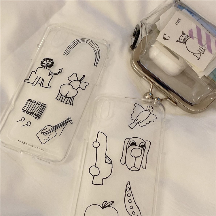 Korean Version Ins Style Clip Simple Transparent PVC Coin Purse Mini Small Portable Lipstick Earphone Bag_voghion.com