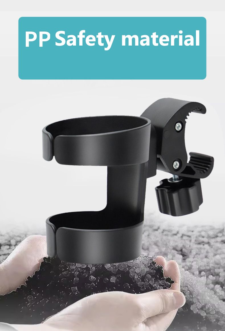 Soporte para vasos de agua para cochecito ajustable de 360 grados, soporte para botellas de agua para coche, paraguas para niños, soporte para vasos para bebidas para sillas de ruedas para bebés y niños pequeños_voghion.com