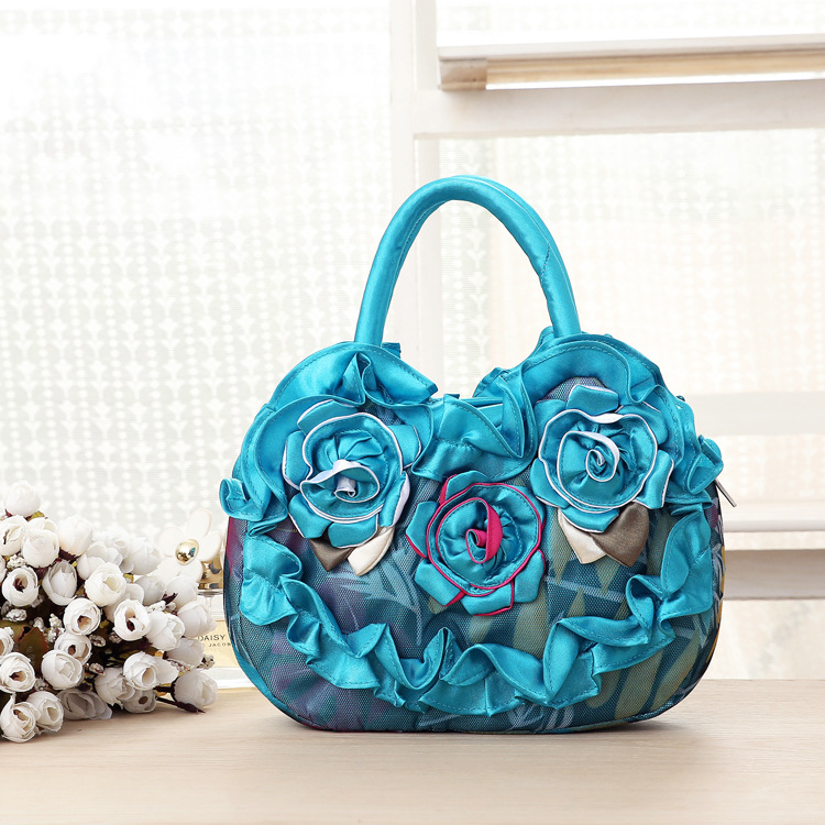 Mittelgroße neue Schlüsseltasche für Damen, koreanische Version der Damenhandtasche, einfarbige Damenhandtasche mit Reißverschluss aus Spitze._voghion.com