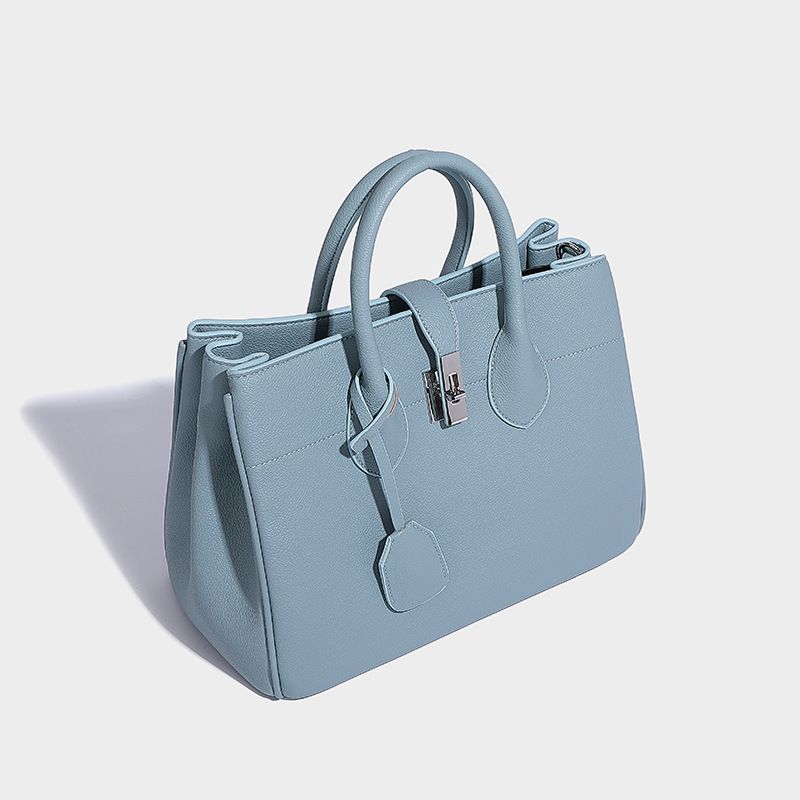 Vintage-inspirierte Tragetasche mit großem Fassungsvermögen. Stilvolle, vielseitige Handtasche mit Schlossverschluss, mehreren Taschen, perfekt für Arbeit, Reisen und den täglichen Gebrauch_voghion.com