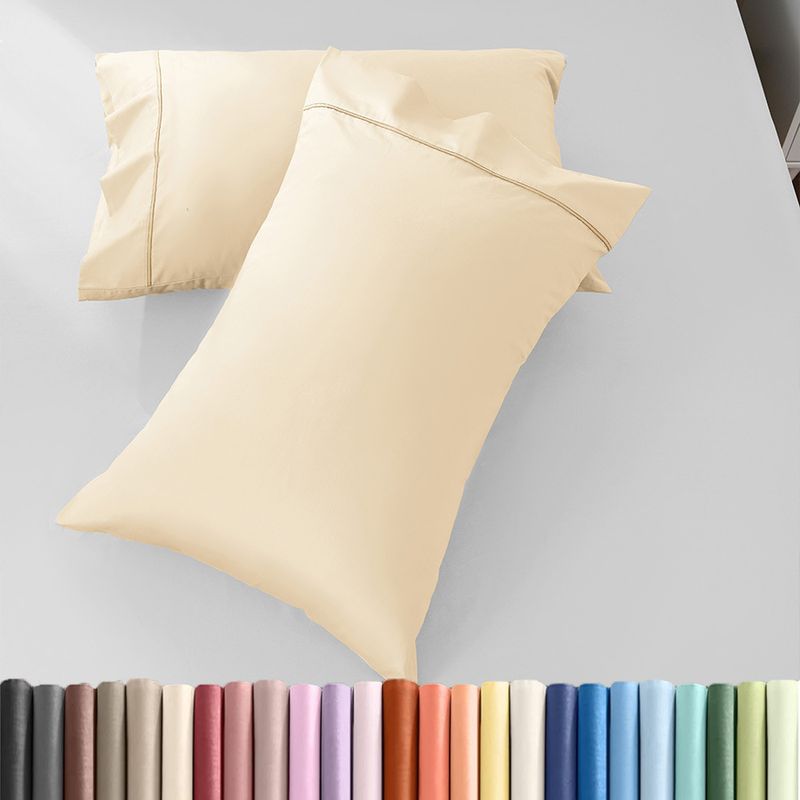 Geborstelde polyester kussenslopen met biezen - ultrazacht en huidvriendelijk, 10 elegante kleuren, 9 maten (40x60cm tot 80x80cm) Moderne minimalistische stijl_voghion.com