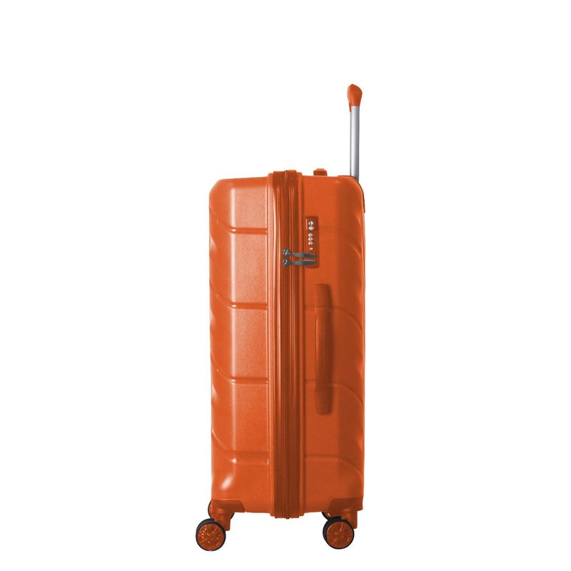 3-Piece Luggage Sets (20", 24", 28"), Suitcase With Wheels, Hardside Suitcase With Four Spinner Wheels And Scratch-Resistant Surface, Orange_voghion.com