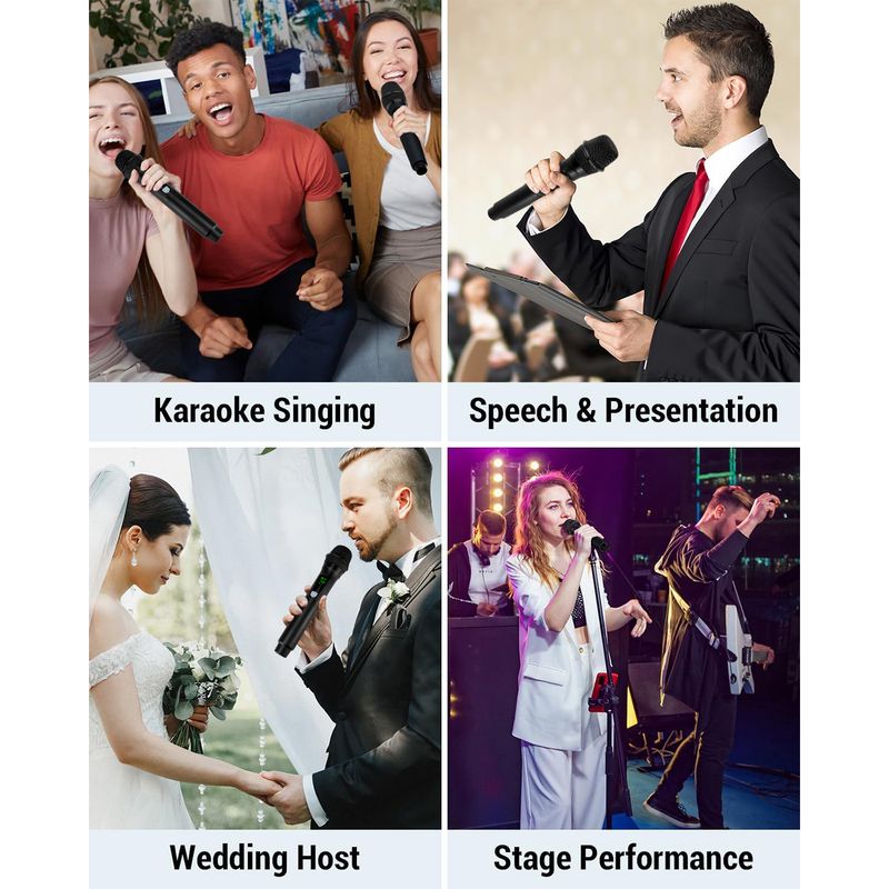 Rechargable Wireless Dynamic Microphone Handheld Mic Micphone For Party Karaoke Professional Church Show Meeting_voghion.com