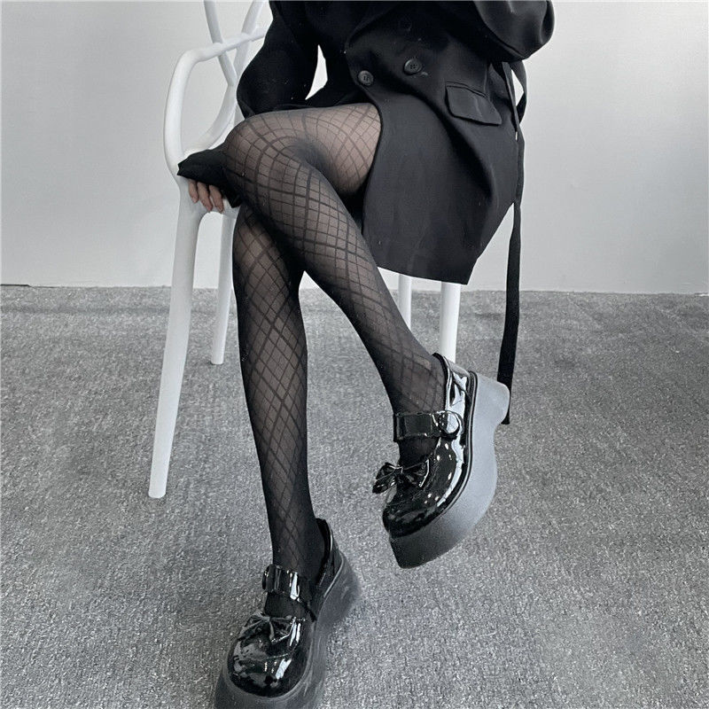Women's Spring Autumn Winter Thin Jumpsuit Socks Black Ins Trendy New 2024_voghion.com
