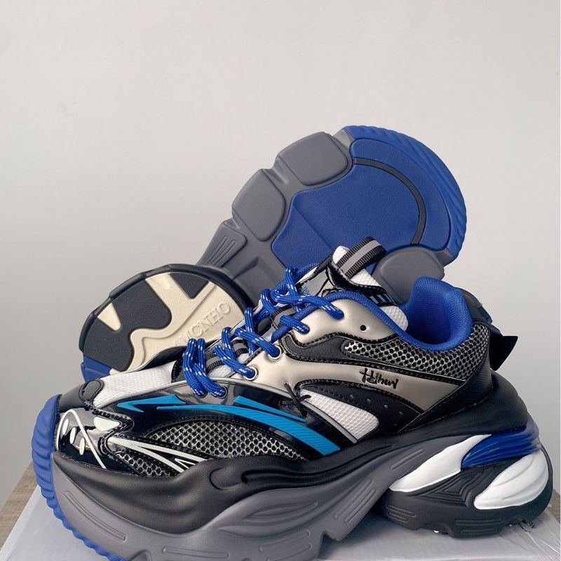 26xx Style Men's Trendy Dad Shoes Mesh Thick Sole Color Block Design New Model_voghion.com