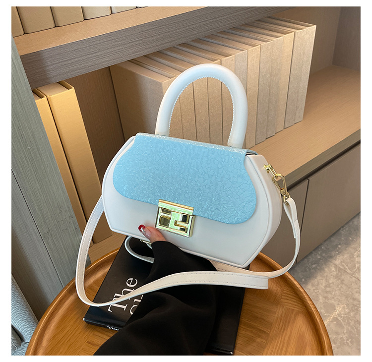Le popolari borse a guscio rigido in stile straniero di quest'anno, moda femminile, versatili, abbinate ai colori, con tracolla singola, piccola borsa quadrata_voghion.com