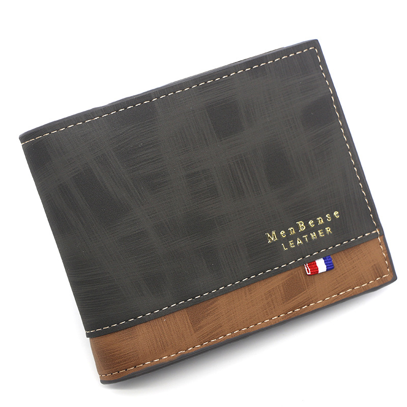 Nieuwe heren korte portemonnee mode casual scharnier gestempeld bedrukking heren portemonnee multi-kaart nul portemonnee portemonnee portemonnee portemonnee portemonnee_voghion.com
