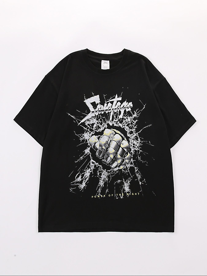Faust Print gelb/schwarz T-Shirt für Männer/Frauen, trendy, individuell, cool, bequem, Streetstyle, Summerstyle_voghion.com