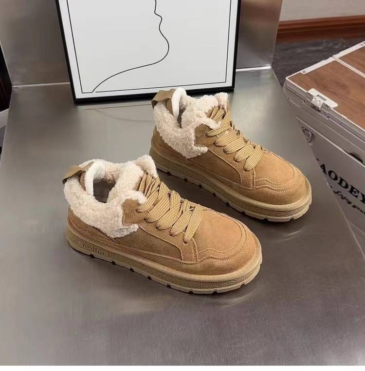 Nuove suole spesse invernali con stivali da neve caldi antiscivolo e stivaletti corti scarpe di cotone per bambini_voghion.com
