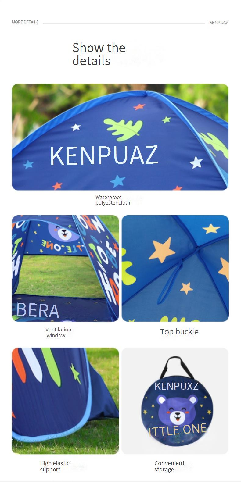 Tenda da gioco per bambini con design a forma di scoiattolo, riparo solare portatile per uso interno ed esterno, protezione UV, zanzariera_voghion.com