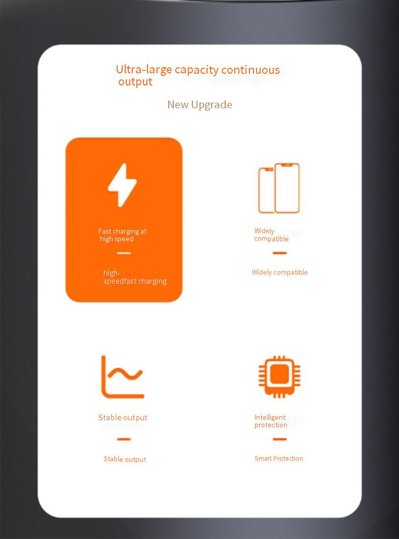 Power Bank Nagy Kapacitású 66W Kemping LED Fény 30000mAh Szupergyors Töltés Treasure 90000 mAh Digitális Kijelző Mobil Power Bank_voghion.com