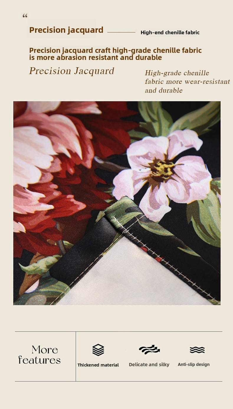 Tovaglia floreale classica – Tessuto in poliestere antiscivolo e resistente al calore – Copertura per tavolo da pranzo rettangolare per casa e bar_voghion.com