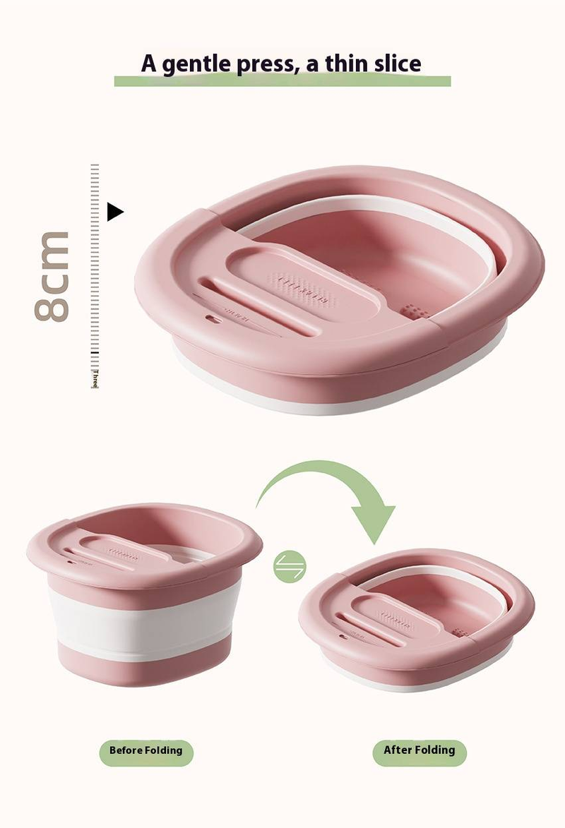 Faltbare Fußbadewanne für Gesundheit und Wellness, tragbar, Fußbadewanne über der Wade, Fußbad mit Fußmassage_voghion.com