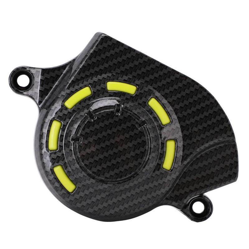 Cache stator en fibre de carbone haute performance pour motos tout-terrain et motos tout-terrain – Ajustement universel, protection légère et durable (13,5 x 10,5 x 3,5 cm)_voghion.com