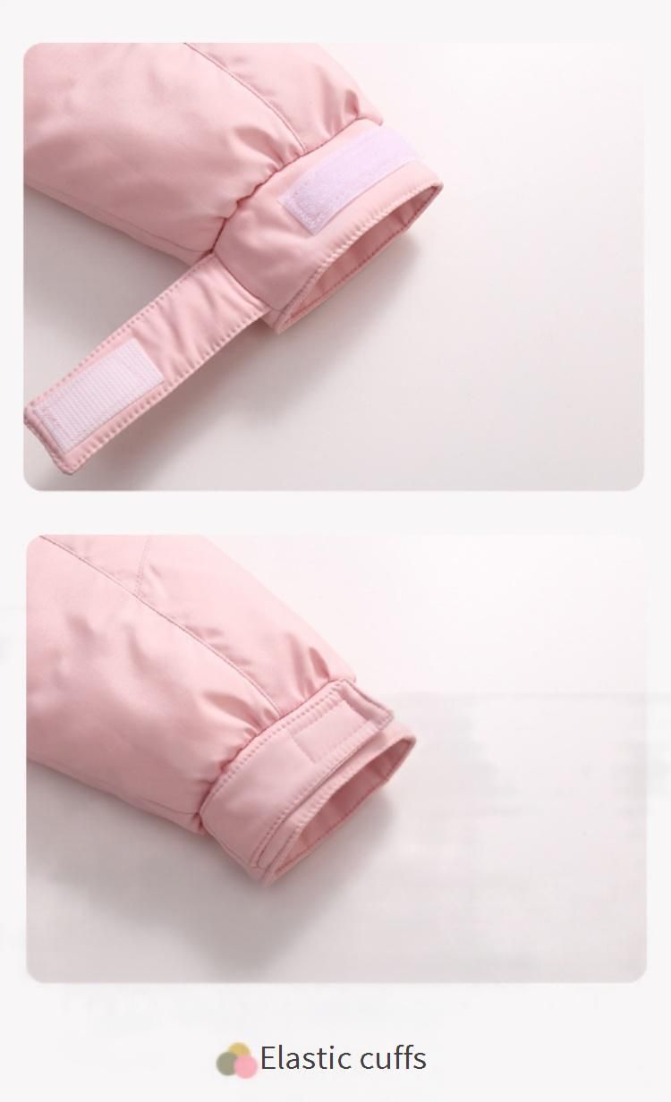 Kids Winter Puffer Set – Detachable Hood Jacket & Snap-Crotch Pants (80-100cm, 8 Colors With Faux Fur Trim)_voghion.com