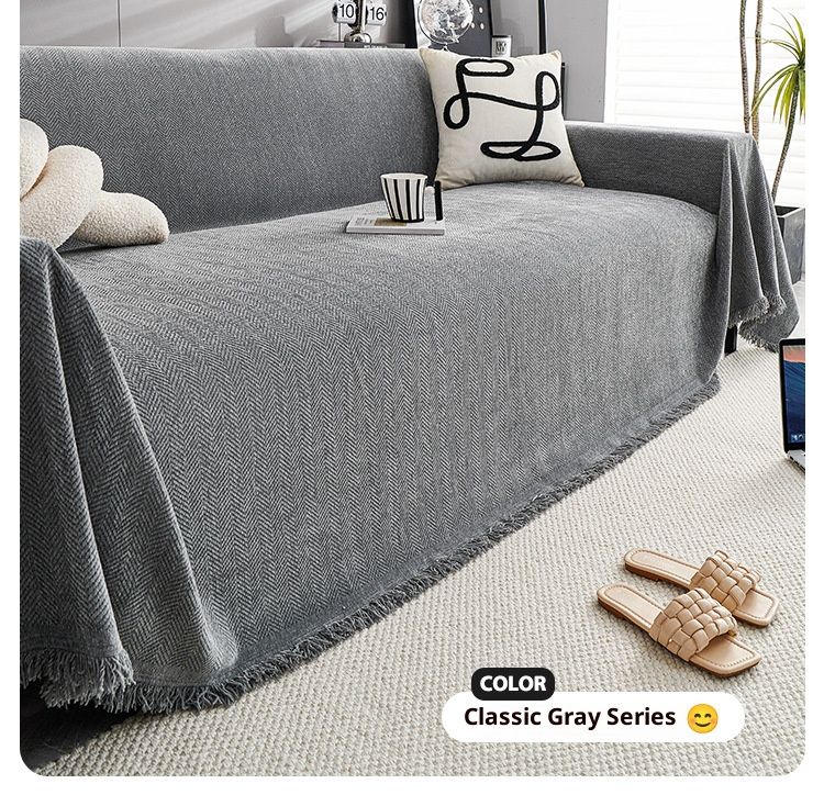 Coperta in ciniglia per divano – Fodera universale impermeabile e adatta agli animali domestici per divani componibili, design moderno a righe_voghion.com