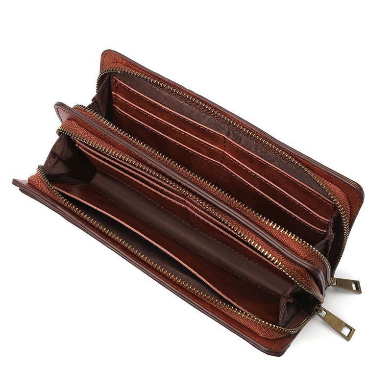 Lange Geldbörse für Damen im Punk-Stil – Clutch mit Doppelreißverschluss, modische Handtasche aus PU-Leder für den täglichen Gebrauch und perfekte Geschenkidee_voghion.com