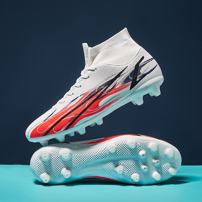 Scarpe da calcio alte da uomo AG con tacchetti lunghi, per erba artificiale, taglia grande 47-46_voghion.com