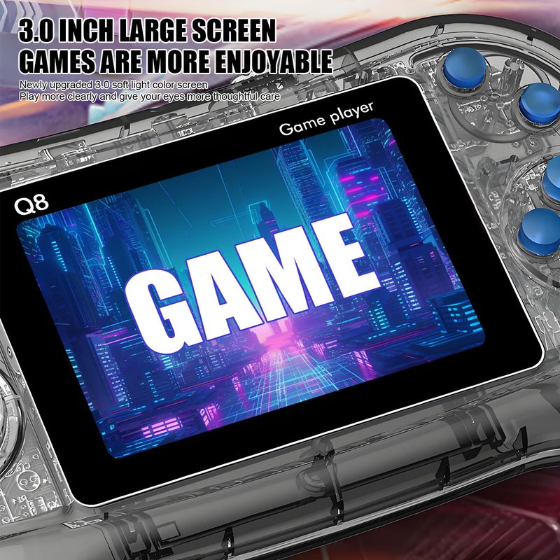 Console de jeu portable rétro avec écran LCD de 3 pouces et plus de 800 jeux intégrés. *_voghion.com