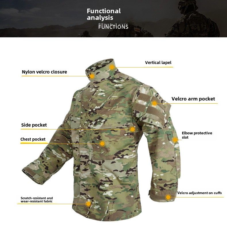 Set de costum de camuflaj jachetă G3 pentru bărbați - Top camuflaj MC, îmbrăcăminte tactică în aer liber Set complet de echipamente_voghion.com