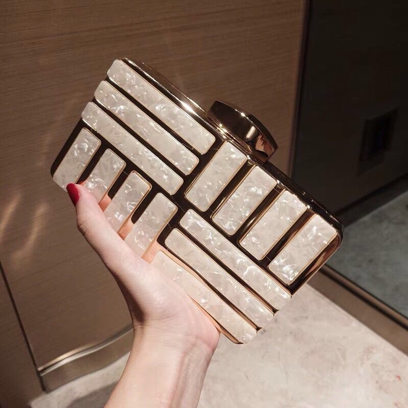 Handheld socialite dress, grab bag, high-end diagonal cross wedding banquet chain, women's bag_voghion.com