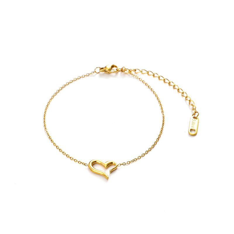 Ensemble de bijoux pour femmes, pendentif simple, chaîne, personnalité féminine, mode, bracelet en acier inoxydable galvanisé, taille S_voghion.com