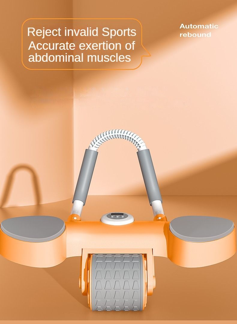 Two-in-one Counting Flat Support Abdominal Wheel Twin Tire Anti-skid Roller Automatic Rebound Men and Women Belly Roll_voghion.com