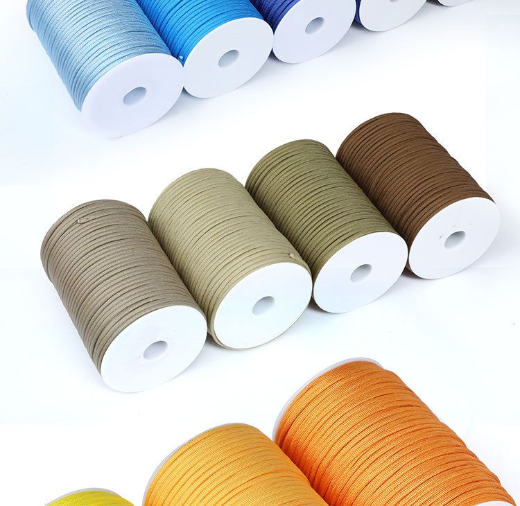 100m Pack Outdoor Seven-Core 4mm Bracelet Braided Line Military Enthusiast 7-Core Survival Paracord_voghion.com