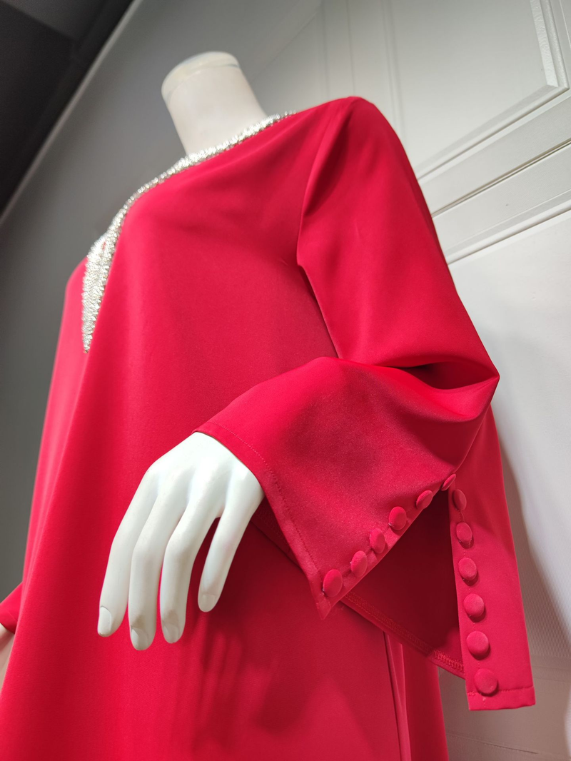 Muslimische Abaya Mit Seilstickerei, Damenrobe, Traditionell, Moderne, Wunderschön, Ramadan_voghion.com