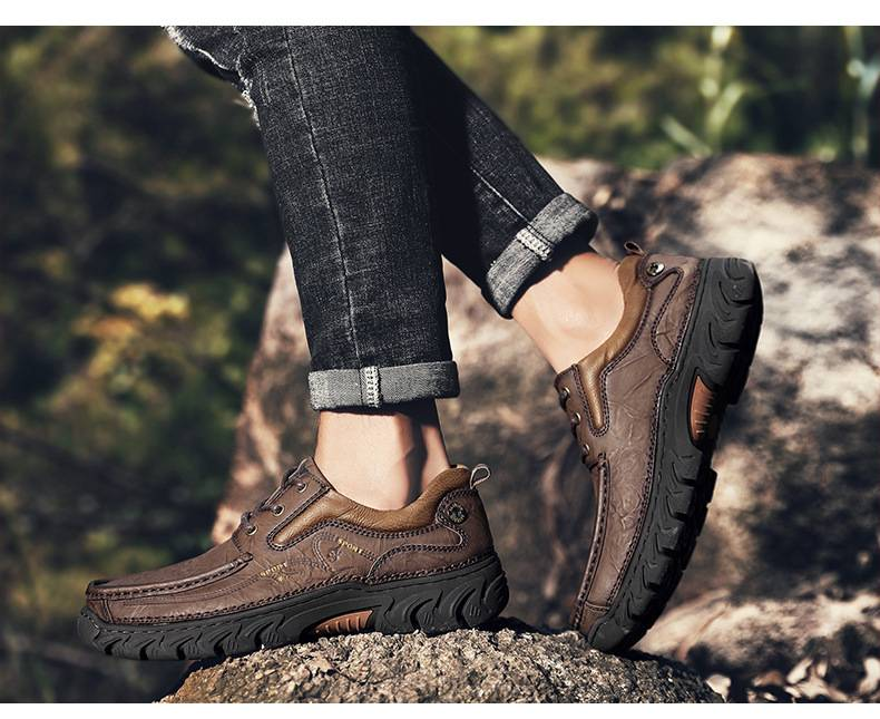 New men's shoes, casual shoes, trendy plus size cross-border men's shoes, cowhide fashionable height increasing casual leather shoes for men_voghion.com