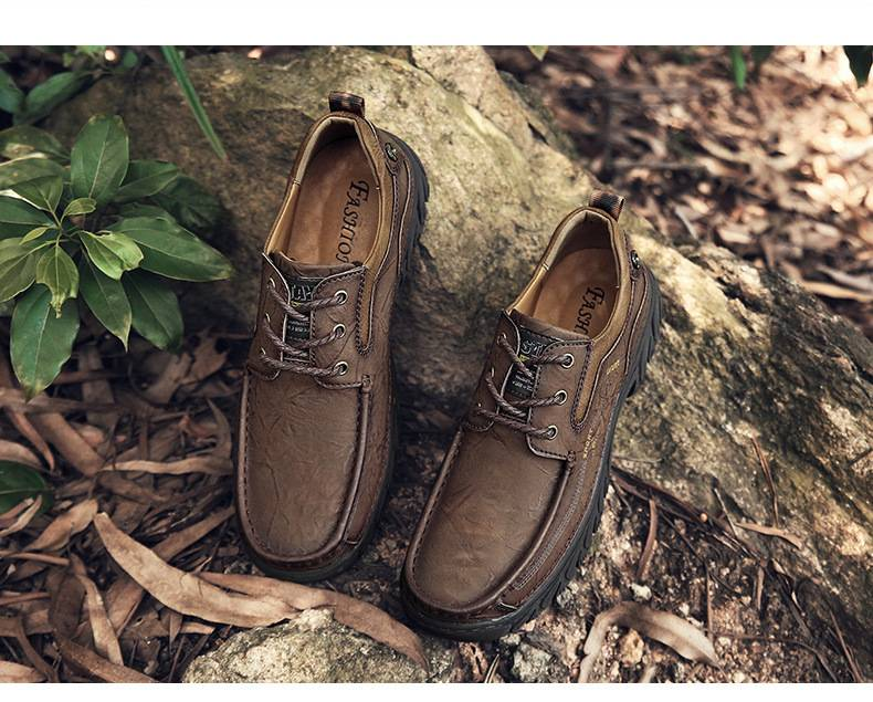 New men's shoes, casual shoes, trendy plus size cross-border men's shoes, cowhide fashionable height increasing casual leather shoes for men_voghion.com