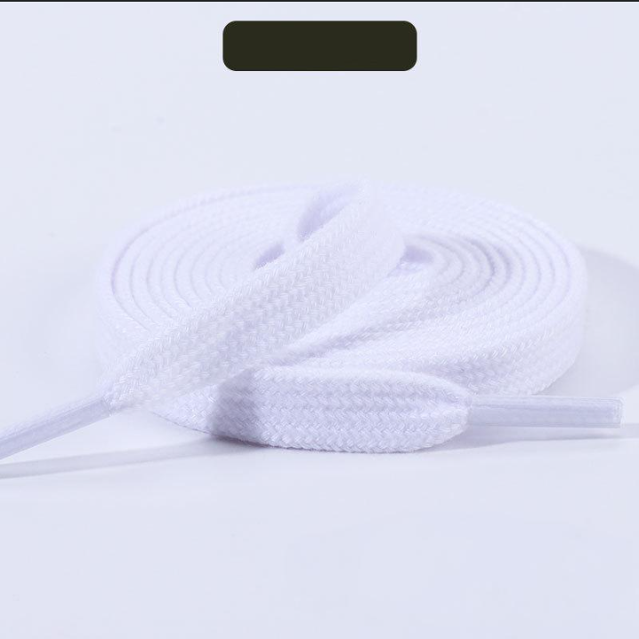 Shoe Accessories double layer hollow flat rope polyester cotton canvas casual board shoes sports shoes white color shoe laces_voghion.com