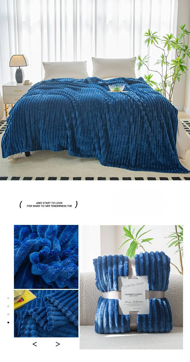 Coperta in flanella di peluche morbida al tatto, tinta unita, spessa, con motivo a pois, copridivano in pile, coperta per aria condizionata_voghion.com