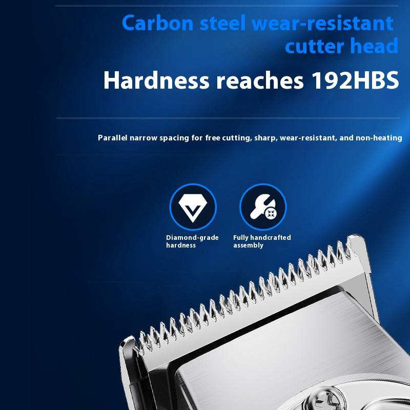 Professioneller Friseur-Haarschneider für Männer – wiederaufladbarer Haarschneider mit Digitalanzeige, Klinge aus Edelstahl, verstellbarer Führungskamm_voghion.com