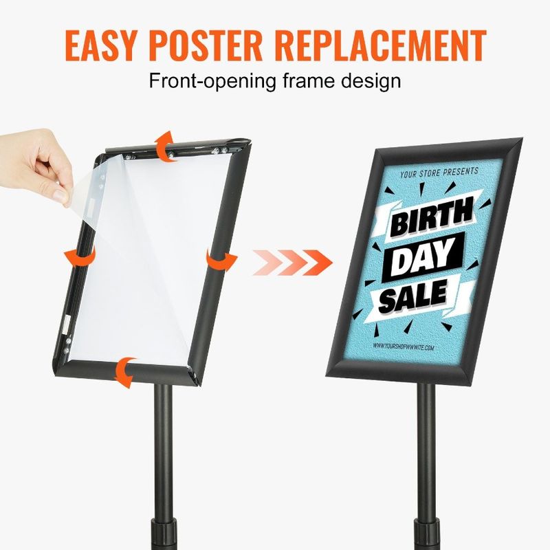 Pedestal And Holder Adjustable Poster HeavyDuty R Floor With Inch Holder Sign 11 8.5 Vertical X Horizontal Sign Standing Stand_voghion.com