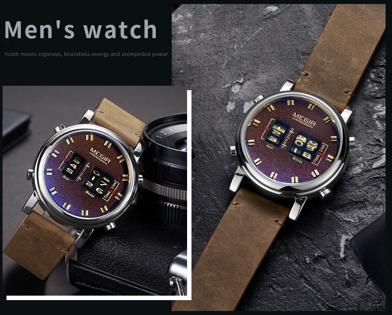 2023 Nuova funzione di cronometraggio multifunzionale da uomo Roller di vendita Orologio da uomo d'affari con luce notturna impermeabile in vera pelle creativa_voghion.com