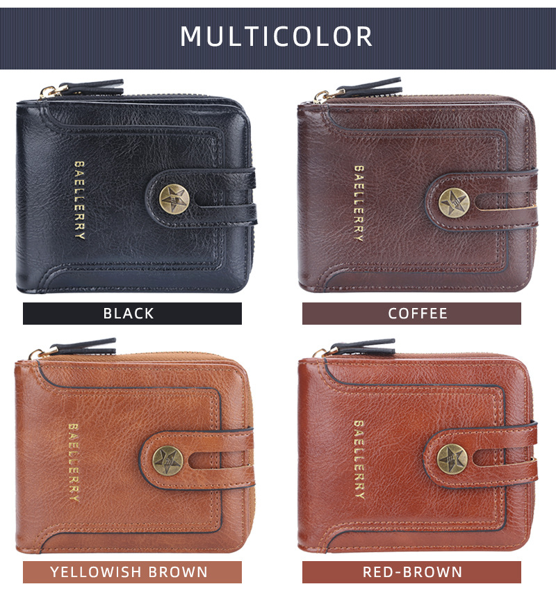 Baellerry Portemonnaie Héich Qualitéit Männer Kompakt Portemonnaie Nei Arrivée Retro Multi Card Zipper Mënz Portemonnaie_voghion.com
