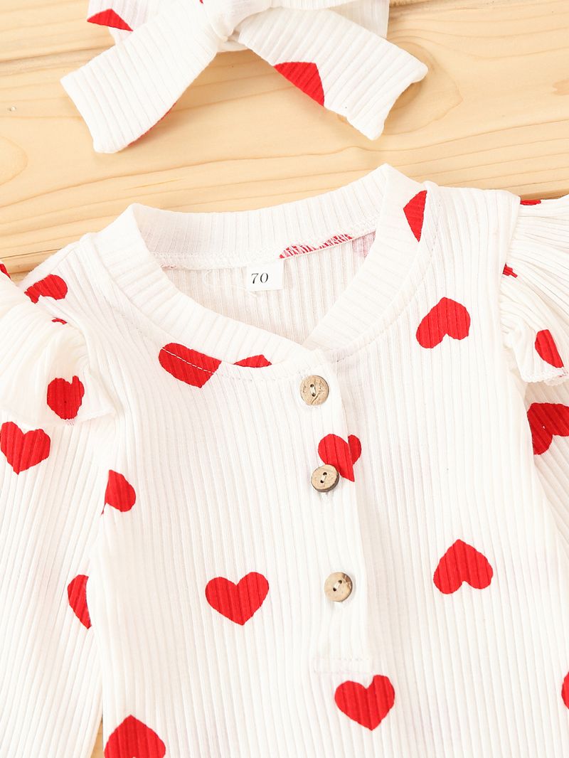 Ropa nueva de otoño e invierno para hombre y mujer, mono de manga larga con estampado en forma de corazón y pañuelo para la cabeza_voghion.com