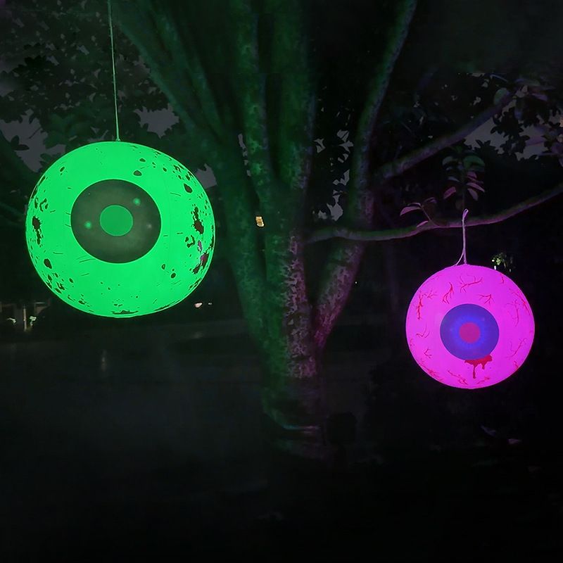 Glow-in-the-Dark Halloween Inflatable Decorations – Spooky Ghost, Pumpkin & Bat Set For Outdoor & Indoor Party Scenes (Multi-Color Options)_voghion.com