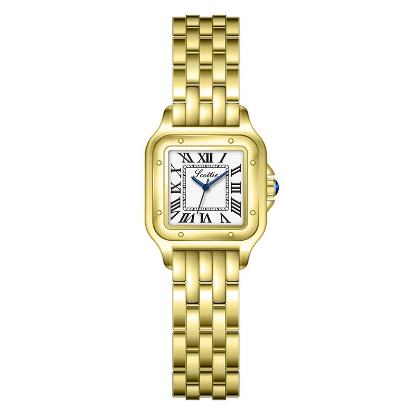 Gaudí 2025 New Small Square Straight Roman Steel Band Women's Watch_voghion.com