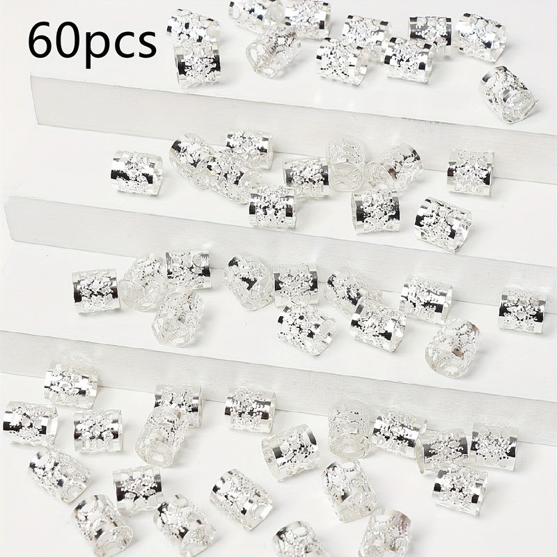60 - Piece European And American Best - Selling DIY Wig Dreadlock Accessories, Vintage And Simple Mesh Braid Hair Clips_voghion.com