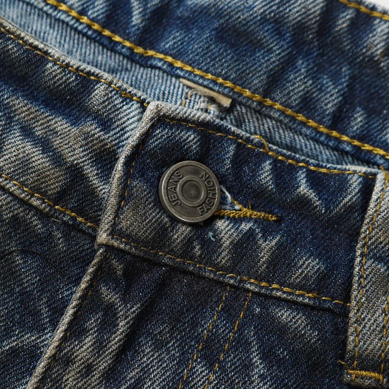 YON MODISH Abbigliamento maschile Autunno 2024 Nuovo prodotto Meichao High Street Pantaloni da cowboy lavati e usati_voghion.com