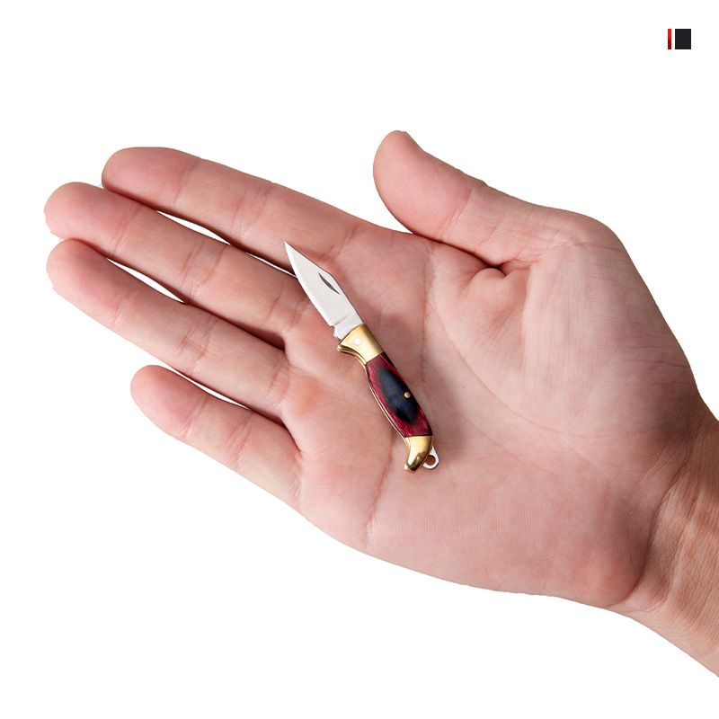 【Pocket Knife】Mini Folding Legal Small Brass Keychain Unboxing Knife_voghion.com