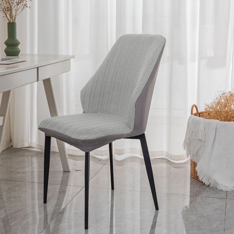 Coprisedia moderno in poliestere elasticizzato – Misura universale per sedie dalla forma unica (antiscivolo, resistente, antipolvere, decorativo)_voghion.com